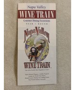 NAPA VALLEY  WINE TRAIN  Gourmet Dining Excursions  BROCHURE     1993 Pr... - €6,03 EUR