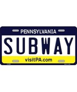 Subway Pennsylvania State Background Novelty Metal License Plate - £17.54 GBP