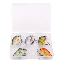GOB 5pcs Mini Fish B Fishing Lure Set 3cm 1.5g Mini  Baits Topwater Crank Wobble - £37.41 GBP