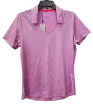 adidas Golf Women&#39;s Tour Climacool Textured Polo Shirt,Wild Orchid-Large - £31.53 GBP