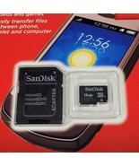 SanDisk microSDHC Card with Adapter 16 GB NEW SEALED On Card San Disc  - £4.28 GBP
