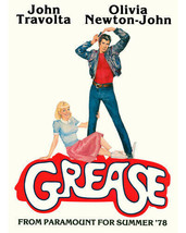 Grease Olivia NEWTON-JOHN Travolta Classic Movie Poster Artwork 8x10 Inch Photo - £7.62 GBP