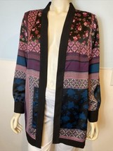 Chico&#39;s Bohemian Patchwork Soft Jacket Chico&#39;s Size 0 Fits (S/4), NWT - £37.96 GBP