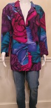 Vintage Brillant Colored 100% SILK Jacket by Linda Allard for ELLEN TRACEY - £102.85 GBP