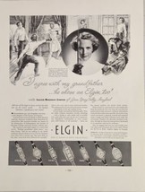 1936 Print Ad Elgin Women&#39;s Wrist Watches Ladies Fencing Practice  - £16.19 GBP