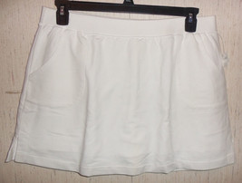 Nwt Womens Fashion Bug White Knit Pull On Skort Size L - £21.97 GBP