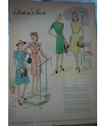 McCall’s Fashion To Work In To Live In WWII Era Advertising Print Ad Art... - $8.21 CAD