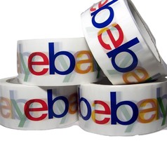 4 Rolls Ebay Shipping Tape Classic 4 color 2&quot; x 75 Yard Branded Packaging BOPP - £20.80 GBP
