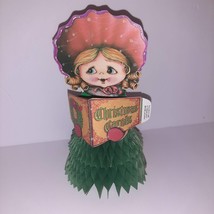 Vintage Beistle Christmas Caroler Honeycomb Art Tissue Centerpiece 1980 - £5.53 GBP