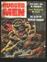 Rugged Men #3 8/1956-Clarence Doore frogman over-cheesecake-Genghis Khan... - $30.07