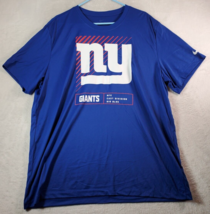 New York Giants Nike Shirt Unisex Size 2XL Blue Polyester Short Sleeve Football - £11.82 GBP