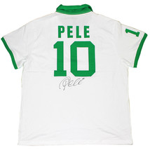 Pele Signed New York Cosmos Throwback White Jersey Autograph Steiner COA Soccer - £1,019.14 GBP