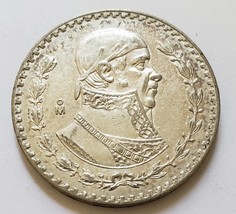 Mexico Silver Peso (Morelos) Coin 1965 KM#459  circulated - £10.51 GBP