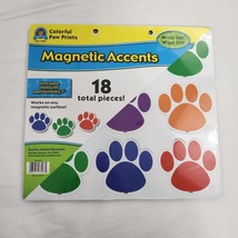 Magnetic Paw Print Magnets 18 Piece Colorful Dog Cat Pet Lover - £11.07 GBP