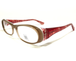 FACE A FACE Brille Rahmen LIPPS 1 COL 433 Brown Klar Rot Weiss 55-17-130 - $167.44