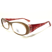 FACE A FACE Brille Rahmen LIPPS 1 COL 433 Brown Klar Rot Weiss 55-17-130 - £130.91 GBP
