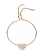 Charter Club Gold-Tone Pave Heart Slider Bracelet - $20.00