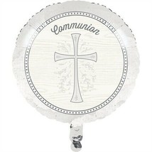 Divinity Silver Communion Foil Balloon Religious Party Supplies Decorations - £8.78 GBP