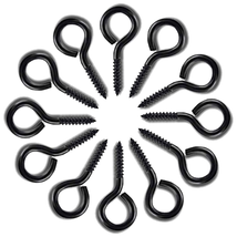 ECKJ Small Screw Eye Hooks 50 Pieces 1.1 Inch Zinc Plated Metal Hook Eye Shape S - £11.31 GBP