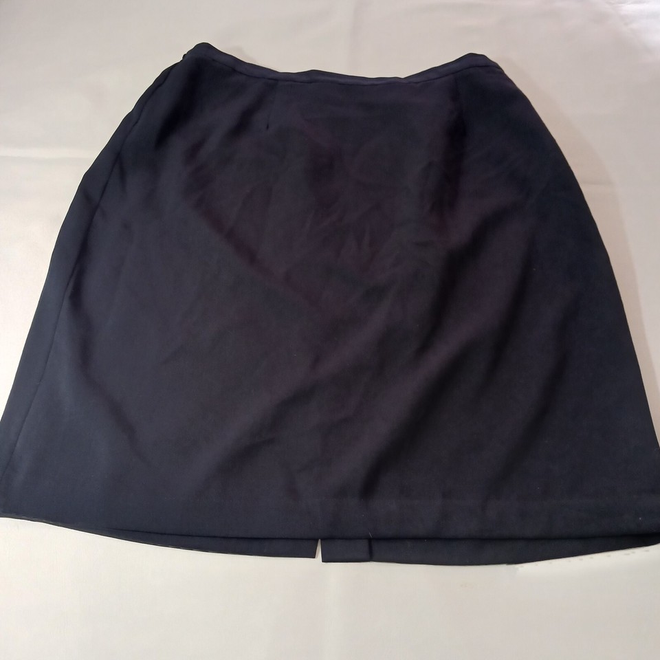 Laura Scott Women's Back Zip & Slit Blue Skirt Size 20W Waist 36" Made In USA Item image 6