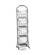 Gourmet Basics-Ferme 4-Tier Market Basket Cast Iron 13.5&quot;Lx11.5&quot;Dx51&quot;H B... - $188.29 CAD