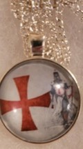 Knights Templar Cross and Crusader Necklace Jewelry  image 2