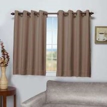 Plow &amp; Hearth Madison Double Blackout Curtain Panels Driftwood 40&quot;x45&quot; 1 PAIR - £35.44 GBP