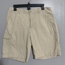 Columbia Sportwear Cargo Shorts Men&#39;s Size 34w Beige 100% Cotton Casual ... - $14.90