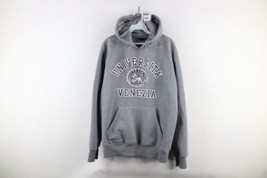 Vintage 90s Mens Large Spell Out University of Venezia Italy Hoodie Sweatshirt - $49.45