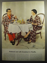 1951 Viyella Robes Ad - Husband and wife broadcast in Viyella - £14.78 GBP