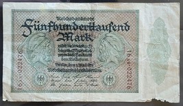 GERMANY 500 000 MARK REICHSBANKNOTE 1923 VERY RARE NO RESERVE - $9.46