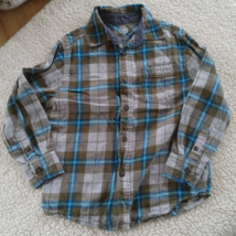 Boys  m 8  Wonder Nation blue Plaid  Flannel Shirt - $6.71