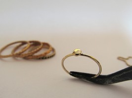 Gold ring. 14k Yellow gold ring. Simple, thin handmade ring. A modest gift from  - £99.12 GBP