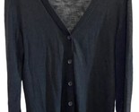 Premise Black Sweater Size S Linen Blend Cardigan Button Up V Neck Capsule - £15.23 GBP
