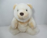 Plush off white cream beige 2 tone Dandee polar bear teddy pot belly sea... - $31.18