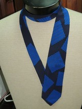 Vitaliano Pancaldi Italy Neck Tie/Necktie Silk Navy Blue Royal Blue 56&quot;x... - £13.91 GBP