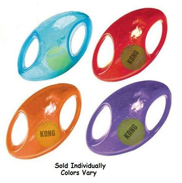 Dog Toy Large/xL Jumbler Football Shaped Tennis Ball inside Squeaker Colors Vary