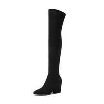 Women Over The Knee High Boots Wedges Heels Winter Shoes Pointed Toe Sexy Elasti - £84.57 GBP
