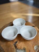 Nora Fleming T6 TRIPLE DISH Retired Pearl Dot - $148.50