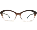 l.a. Eyeworks Eyeglasses Frames PANCAKE 970 Brown Clear Fade Cat Eye 50-... - £187.25 GBP
