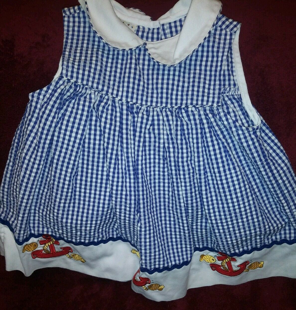Samara  Little Girls Sleeveless Anchors& Fish Dress Pattern Adorable 24 Months - $27.71