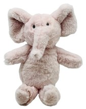 SL Home Fashions Pink Elephant Plush Stuffed Animal Gray Sewn Eyes 9 inch - £12.69 GBP