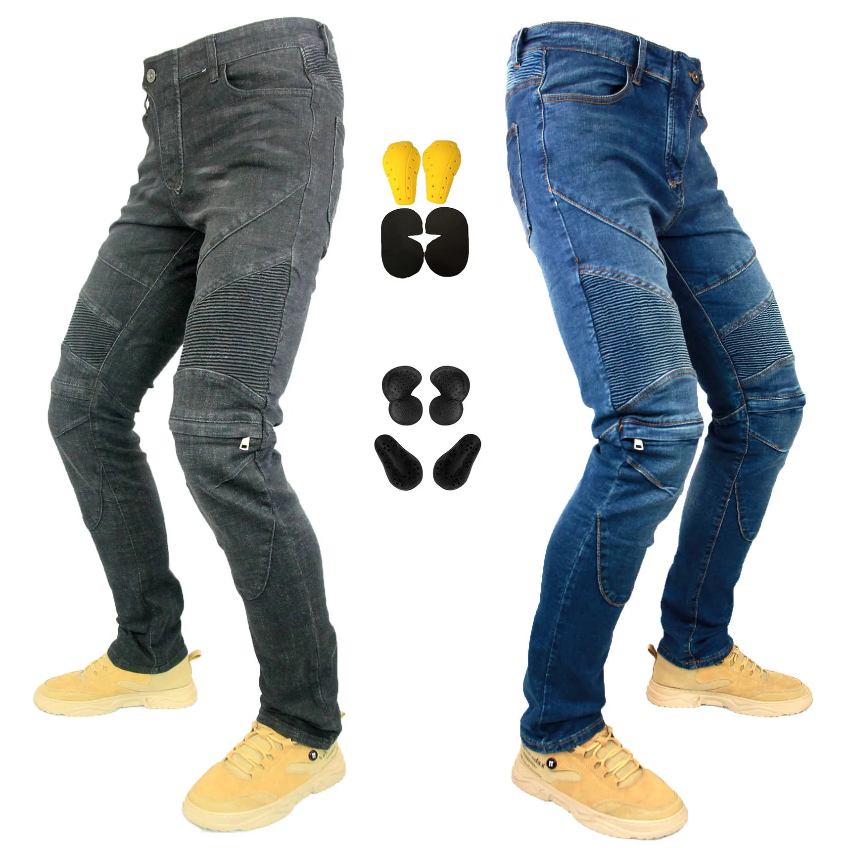 New Classic Motorcycle Jeans Drop Resistance Denim Pants Racing Motocross - £21.31 GBP+