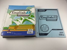 BJU Press ENGLISH 5 Writing &amp; Grammar Teacher&#39;s Edition 2nd w/ Test Key &amp; CD - £15.56 GBP
