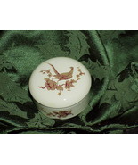 Gorham Fine China Red &amp; Gold Pheasant Floral Trinket Box Vintage Mint - £7.90 GBP