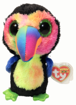 Ty Beanie Boos Beaks Toucan Bird Plush Colorful Rainbow Colors 6in. NWT - £31.36 GBP