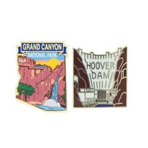 Grand Canyon &amp; Hoover Dam National Park Pins 1&quot; 2 Pcs - £8.13 GBP