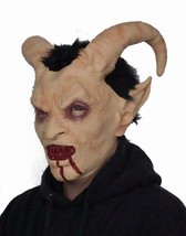 Goat Devil Scary Realistic Halloween Mask Horned El Diablo Satan Demon Mask - £20.09 GBP