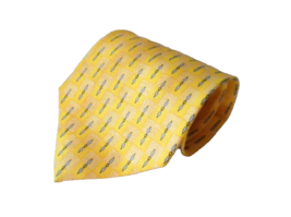 Kissa New York Seoul Men’s Yellow Geometric Polyester Tie Necktie ETY - £7.81 GBP