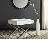 Safavieh Home Collection Sienna Modern Glam White Ottoman - $355.99